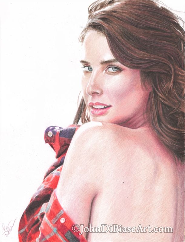 Cobie Smulders Color Pencil Drawing Print 8.5 x 11