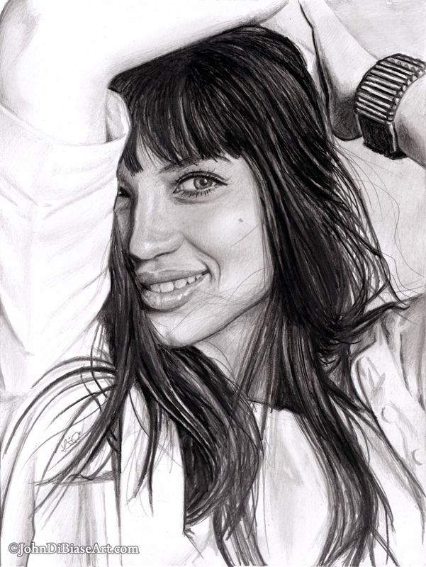 Ana De Armas "Arms Up" Original Drawing / Sketch (NOT a print)