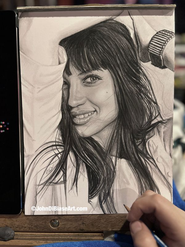 Ana De Armas "Arms Up" Original Drawing / Sketch (NOT a print)