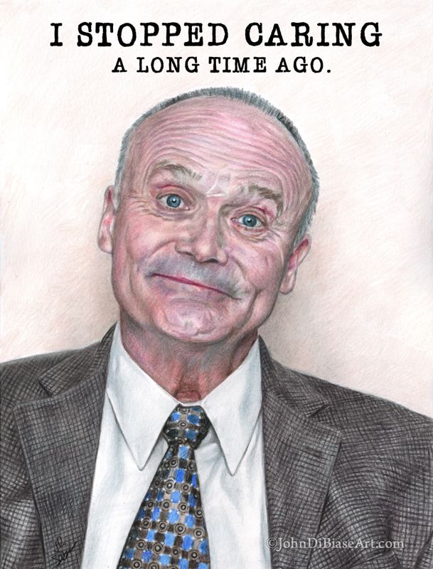 Creed Bratton The Office "I Stopped Caring a Long Time Ago" Drawing Print 8.5 x 11