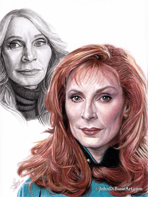 Dr. Beverly Crusher from Picard and Star Trek: TNG (Gates McFadden) Colored Pencil Drawing Print 8.5 x 11