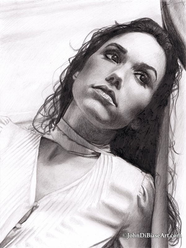 Grace Caroline Currey (Grace Fulton) Original Graphite Drawing (NOT a print) 9x12
