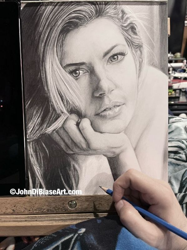 Katheryn Winnick Original Graphite Drawing  (NOT a print) 9x12