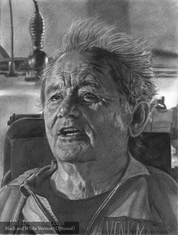 Bill Murray as Peter Venkman in Ghostbusters: Afterlife Drawing Print 8.5 x 11