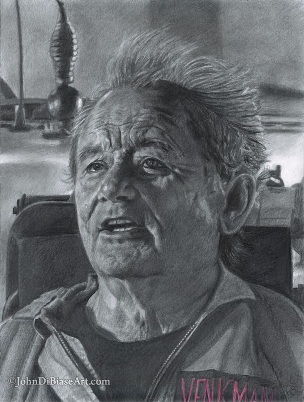 Bill Murray as Peter Venkman in Ghostbusters: Afterlife Drawing Print 8.5 x 11