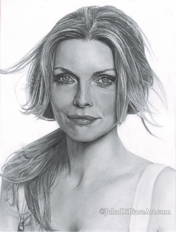 Michelle Pfeiffer Pencil Drawing Print 8.5 x 11