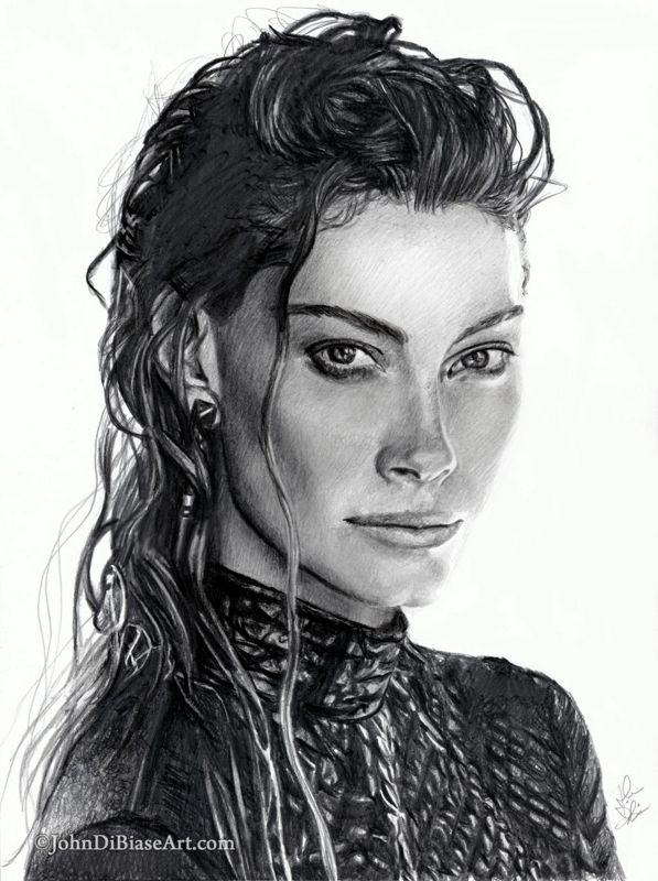 Alyssa Sutherland (from Vikings) Drawing Print 8.5 x 11