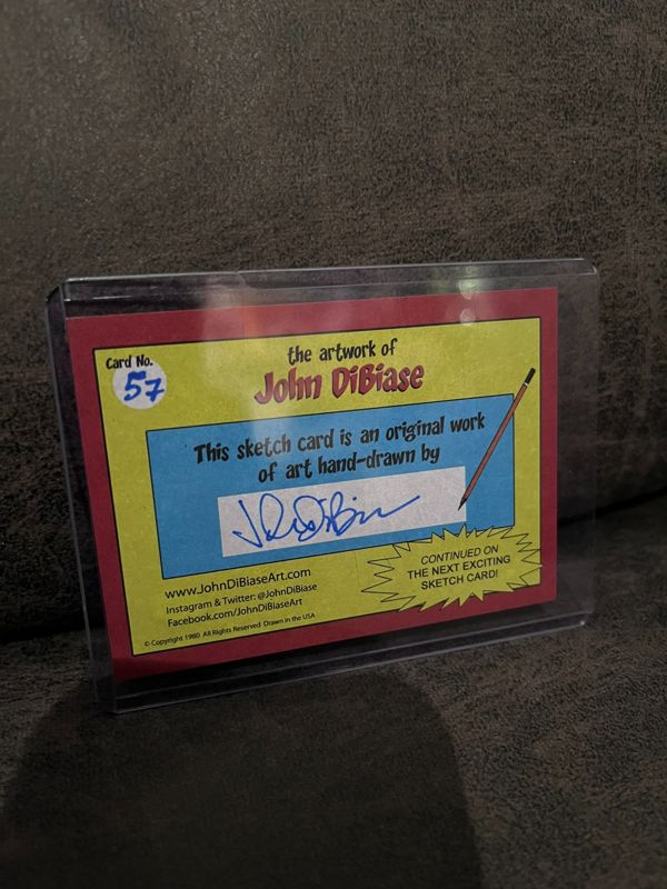 Original Jurassic Park T-Rex Sketch Trading Card - JD Card No. 57