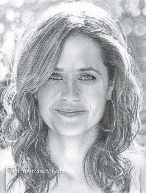 Jenna Fischer Drawing Print (Star of TV show The Office)