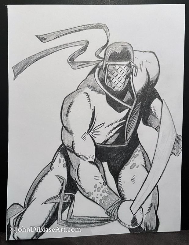 G.I. Joe Slice (Ninja Force) ORIGINAL Pencil Drawing 8.5 x 11 -- From the Sketchbook