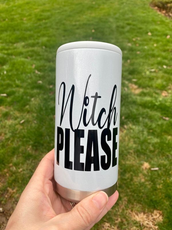 Witch Please Skinny Can Holder
