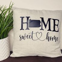 Home Sweet Home State Pillow