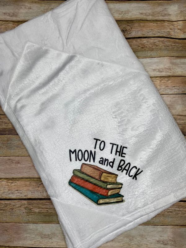 Custom To the Moon and Back Fleece Throw Blanket