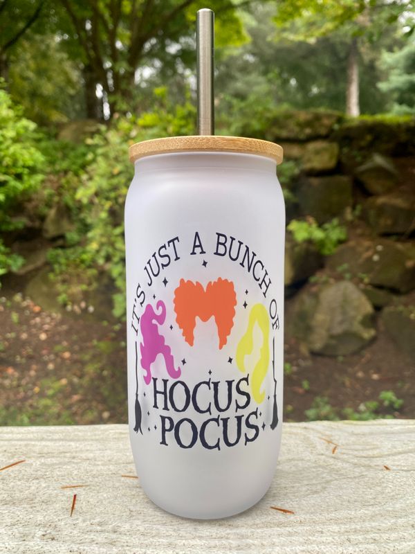 Just a Bunch of Hocus Pocus Glass Beer Can