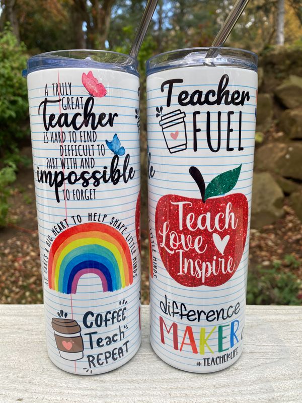 Teach, Love, Inspire  20 oz Skinny Tumbler