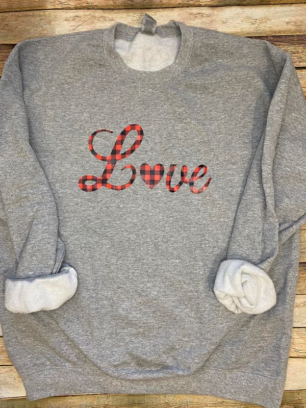 Buffalo Plaid LOVE Sweatshirt