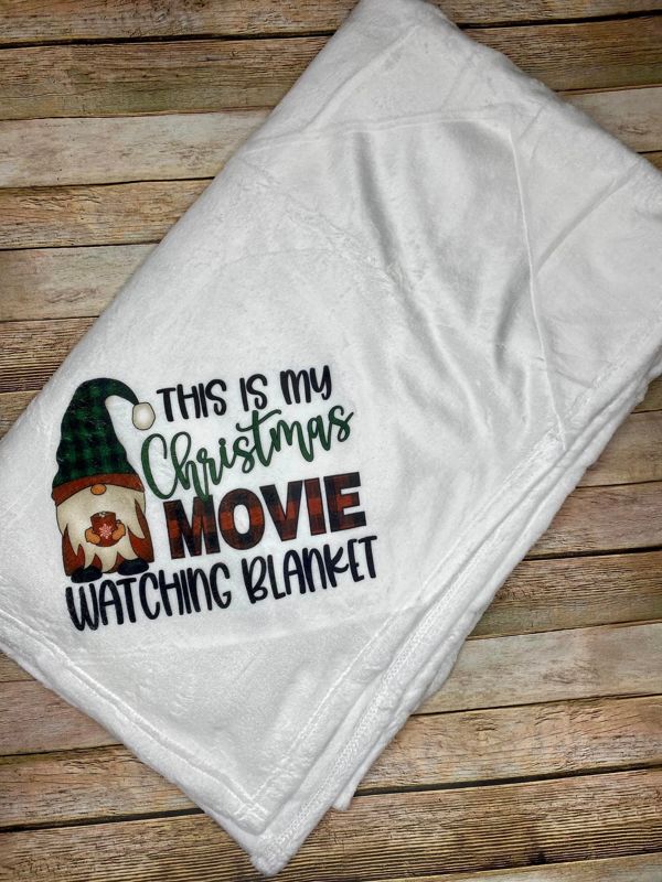 Gnome Christmas Movie Watching Blanket