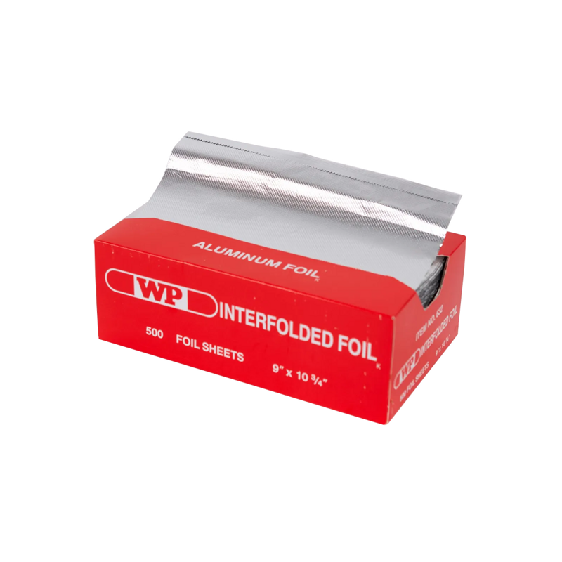 6/500 9x10.75 Silver Aluminum Foil Inter-Fold Pop Up Sheets