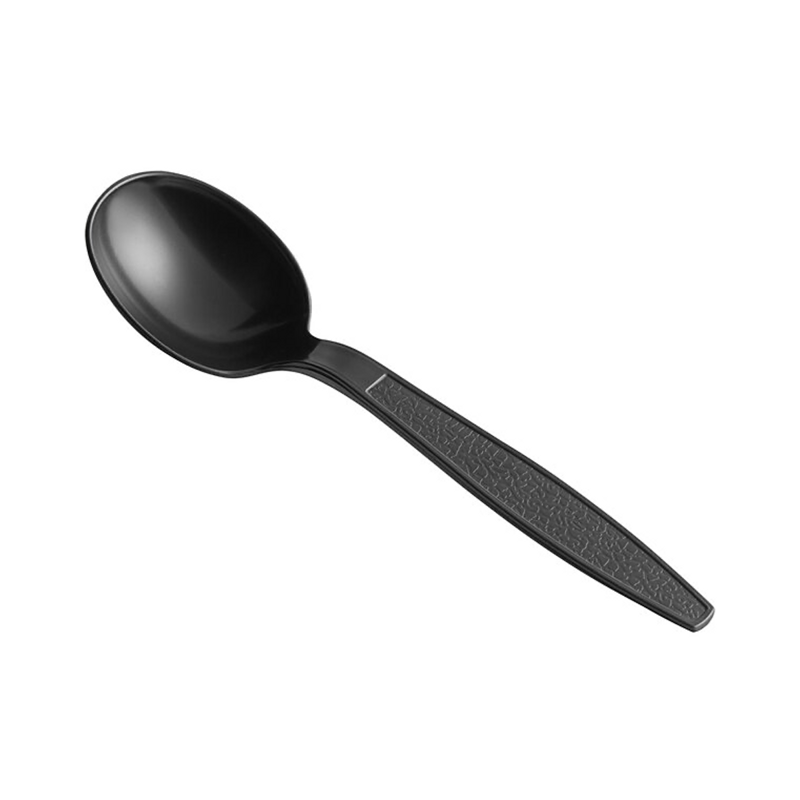 1000/cs Black Soup Spoon Heavy