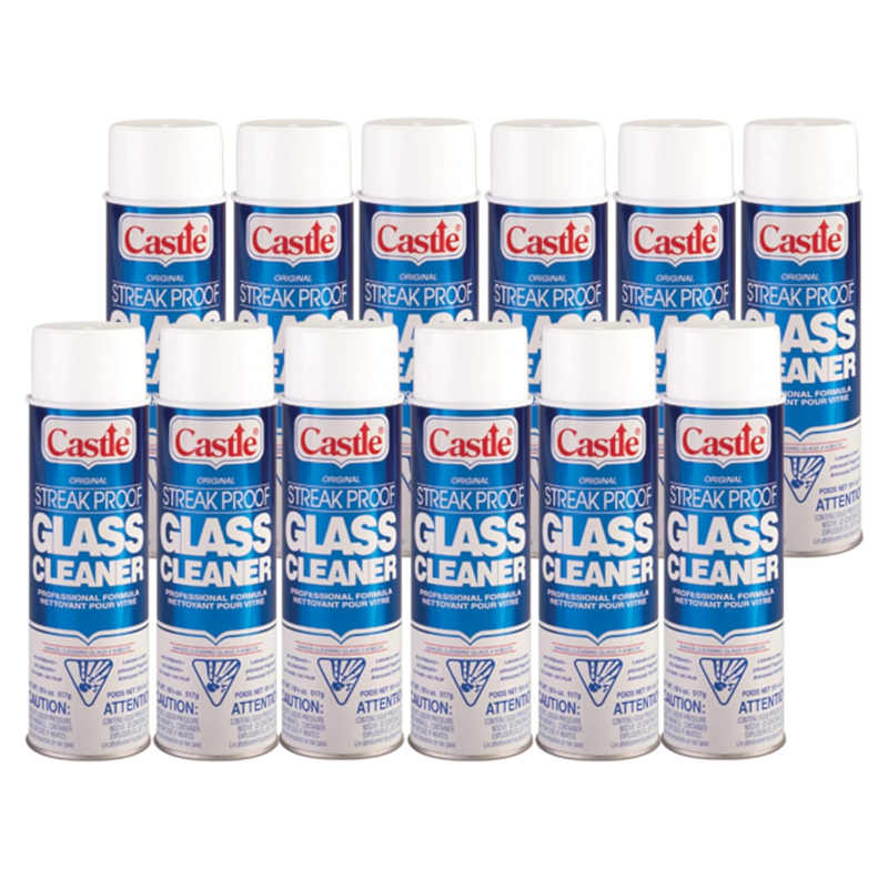 12/20oz Aerosol Glass Cleaner - Streak Proof