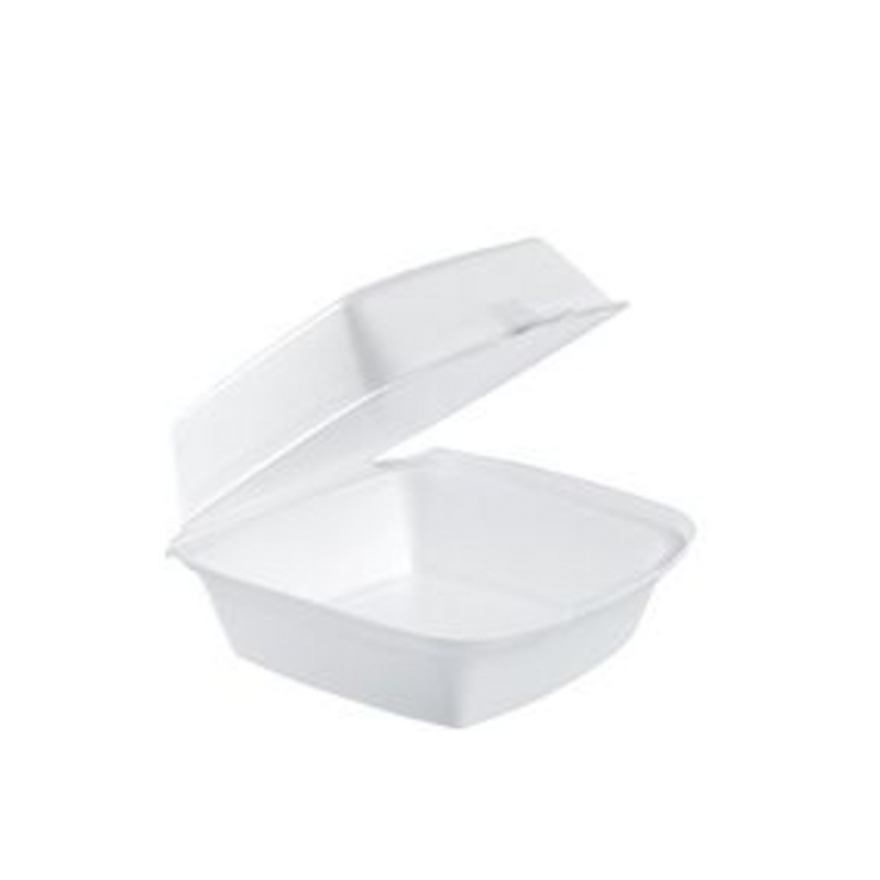 4/125/cs 6x6 Hinged Lid Styro Container 041594229422