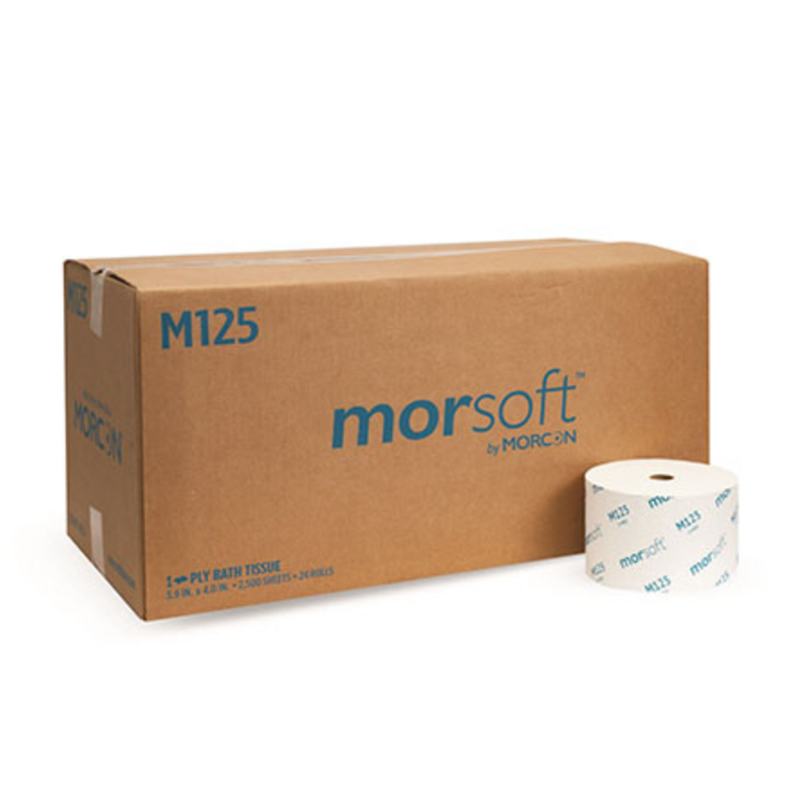 24/2500 Morcon Morsoft Small Core 1 Ply Toilet Tissue 054867000451