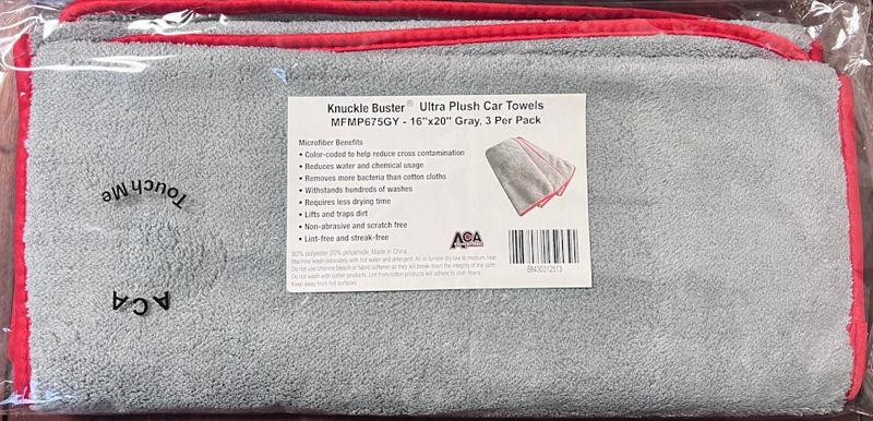 Mf 16x20 Double Sided Grey W/Red Trim Ultra Plush 3/- Knucklebuster