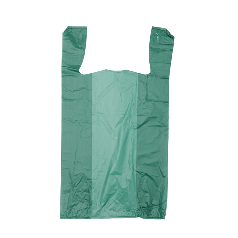 1000/cs Green T-Shirt Sack 11x6x21 13mic Easy Opening