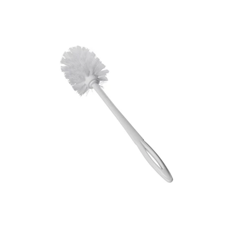 1ea Round Head Toilet Bowl Brush w/ Plastic Handle White 14.5" Polypropylene Fill 1 / ea