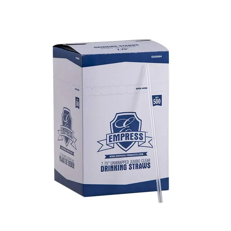 24/500 7.75" Clear Unwrapped Straws