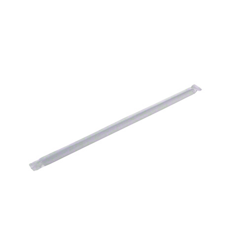 4/500 7.75" Wrapped Paper Black Straw