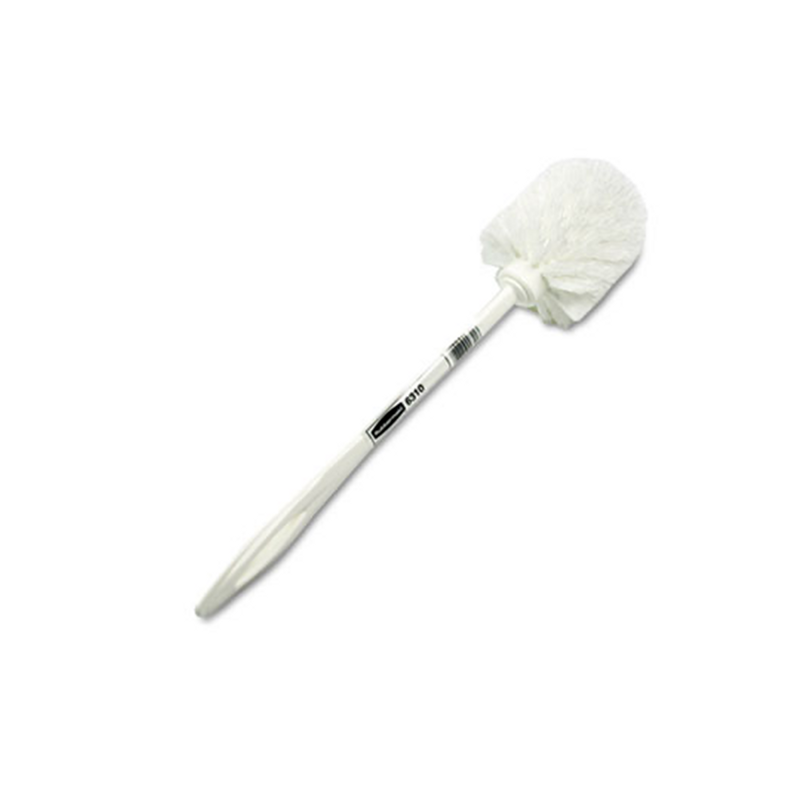 1 ea  Round Head White Bristle Toilet Bowl Brush w/ 10" Handle