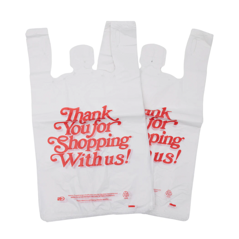 500/CS 13x8x23 Hvy Duty 17mic Thank You T-Shirt Sack