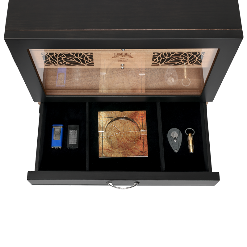 Humidor Supreme® Balthazar II End Table Humidor Black Oak