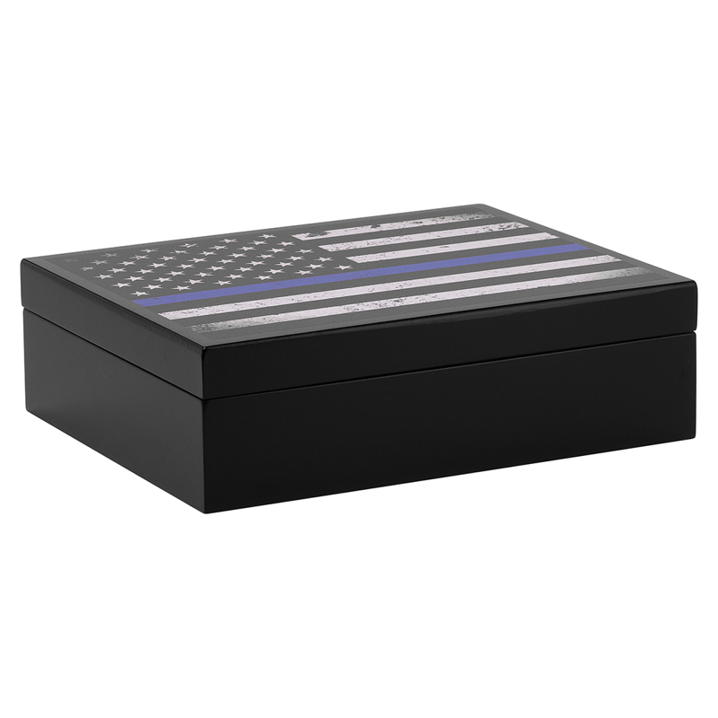 Humidor Supreme® 20 Count Traveler Humidor - Traditional Blue Flag