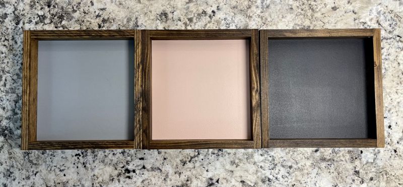 Gray, Tea Rose and Black 6x6, (3) 6x6 Rustic Wood Blanks for signs, Wood Signs, Rustic Wood Signs, Farmhouse Signs