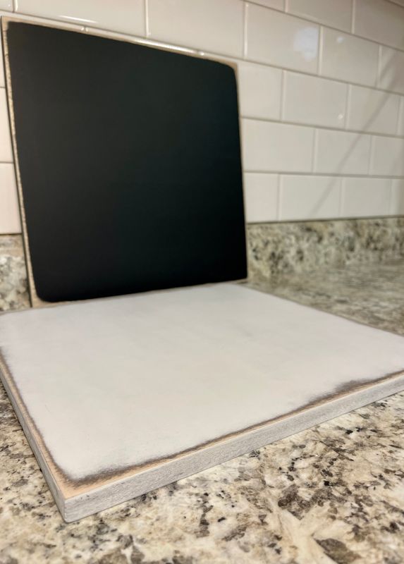 12"x12" unframed distressed white blank, distressed black blank,  farmhouse wood sign blank