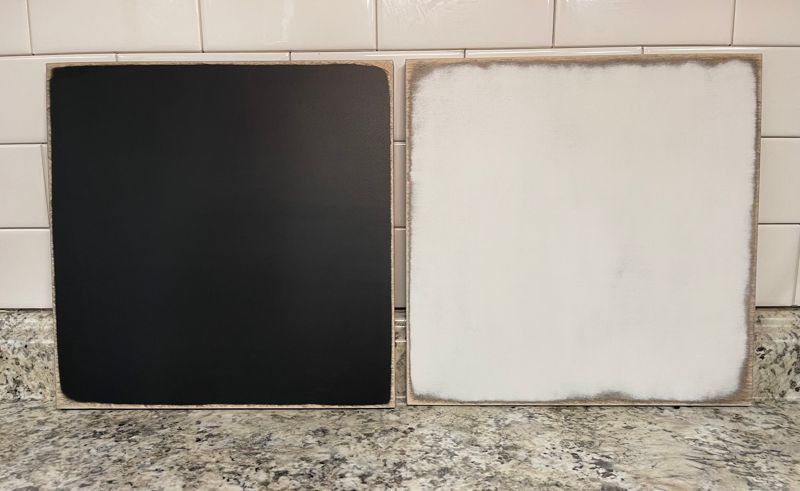 12"x12" unframed wood blanks, distressed white blank, distressed black blank,  farmhouse wood sign blank