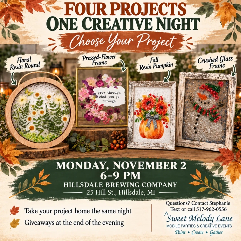Sip and Create 11-2-26 (Pressed Flower Floating frame)