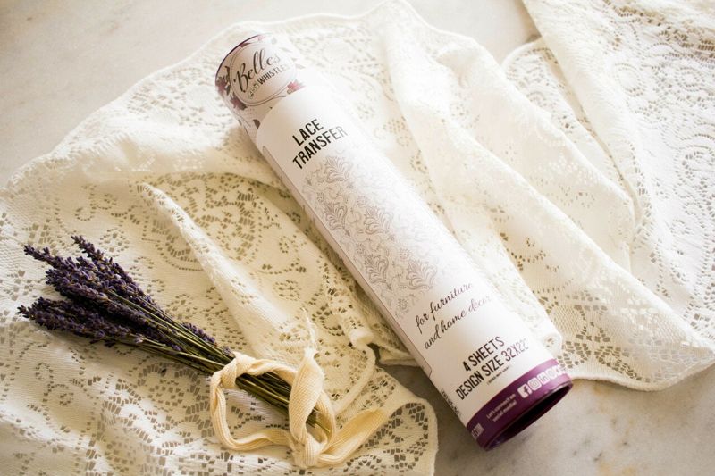 Lace Transfer, Rub on transfer, furniture transfer, Belles and Whistles, Dixie Belle Transfers