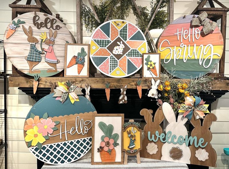 Spring 4 (Easel rabbit sign)