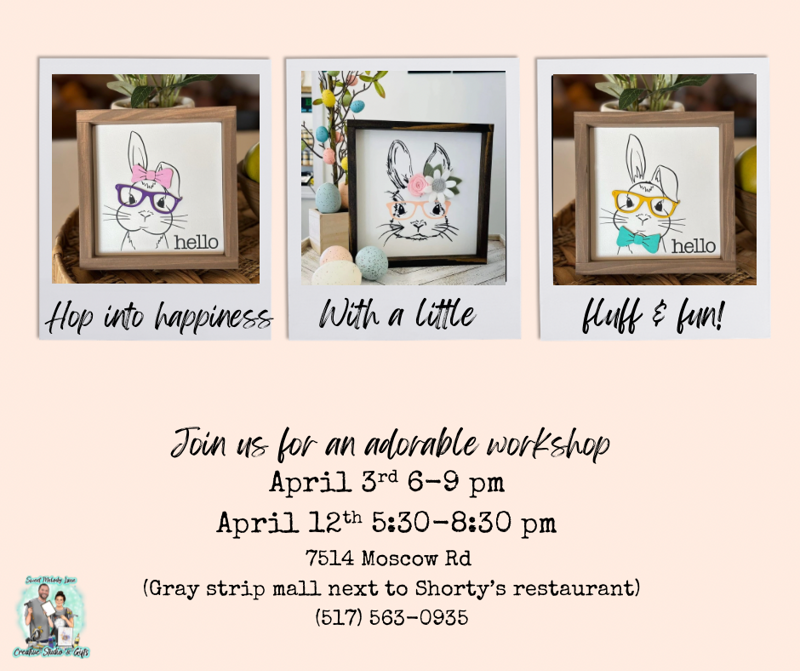Spring Bunny Workshop (April 3rd 6-9pm)