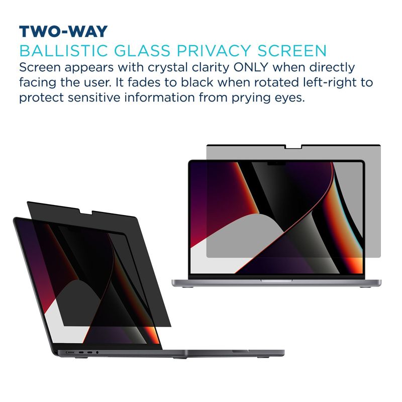Tech Armor Magnetic Privacy Film Screen Protector Designed for MacBook Pro Retina 14 Inch 2021 , Easy Magnet Removal 1 Pack