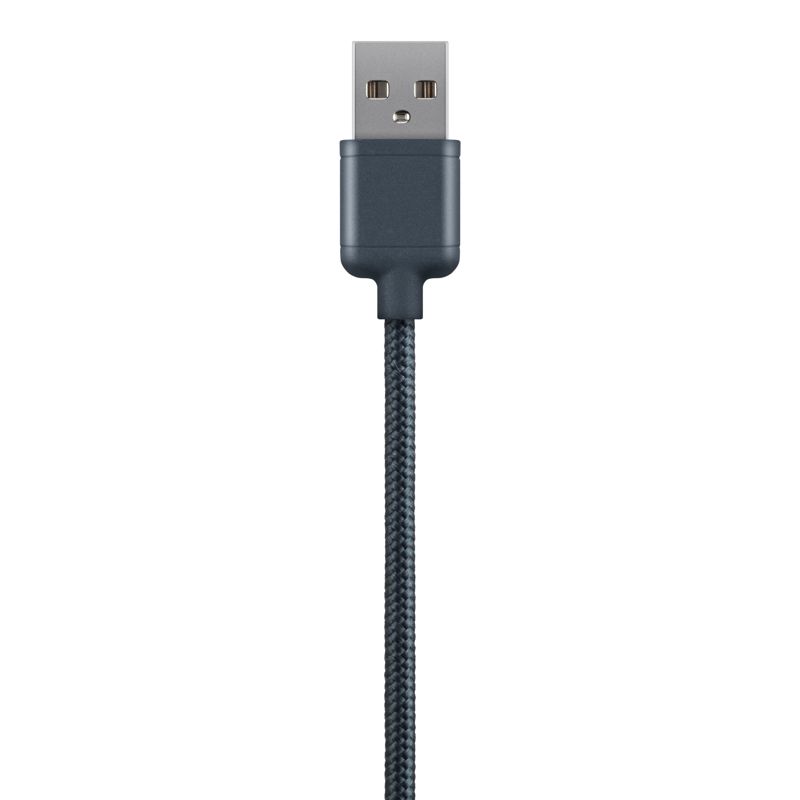 Tech Armor Apple MFi Certified Lightning Cable to USB A - 2FT Space Grey - Tough-Braided Extra-Strong Jacket - Sync/Charge iPhone & iPad