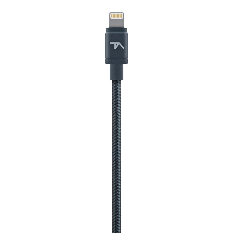 Tech Armor Apple MFi Certified Lightning Cable to USB A - 2FT Space Grey - Tough-Braided Extra-Strong Jacket - Sync/Charge iPhone & iPad