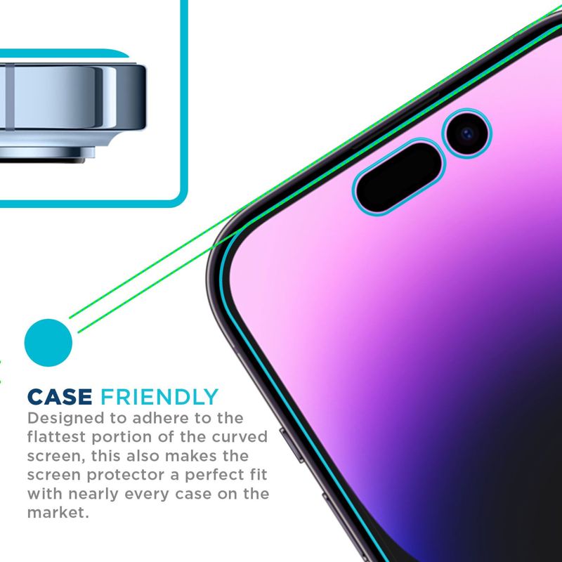 Tech Armor 1 Pack Privacy Ballistic Glass Screen Protector Compatible for Apple NEW iPhone 14 Pro 5G 6.1 Inch Tempered Glass 2022