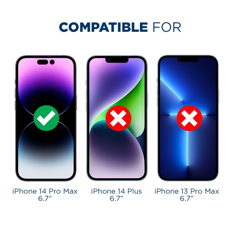 Tech Armor 1 Pack Privacy Ballistic Glass Screen Protector Compatible for Apple NEW iPhone 14 Pro Max 5G 6.7 Inch Tempered Glass 2022