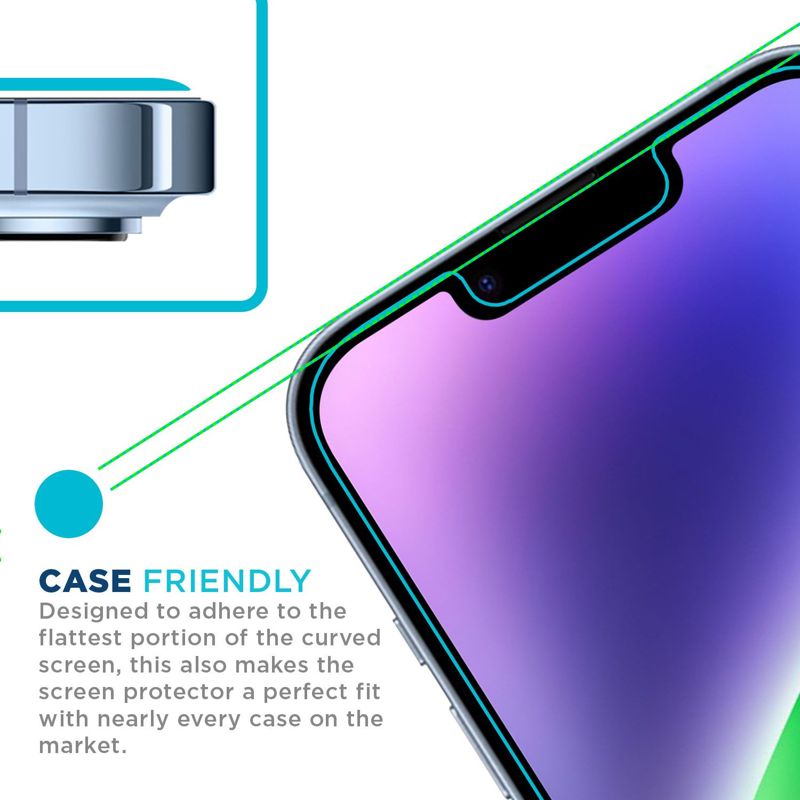 Tech Armor 1 Pack Privacy Ballistic Glass Screen Protector Compatible for Apple NEW iPhone 16e, iPhone 14 , iPhone 13 and iPhone 13 Pro 5G 6.1 Inch Tempered Glass