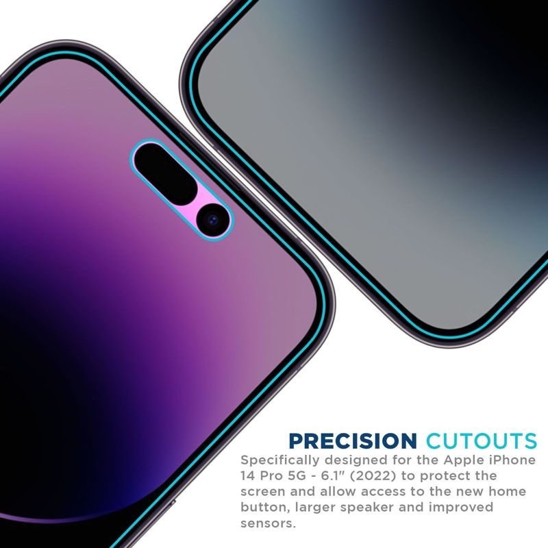 Tech Armor 1 Pack Privacy Ballistic Glass Screen Protector Compatible for Apple NEW iPhone 14 Pro Max 5G 6.7 Inch Tempered Glass 2022 N