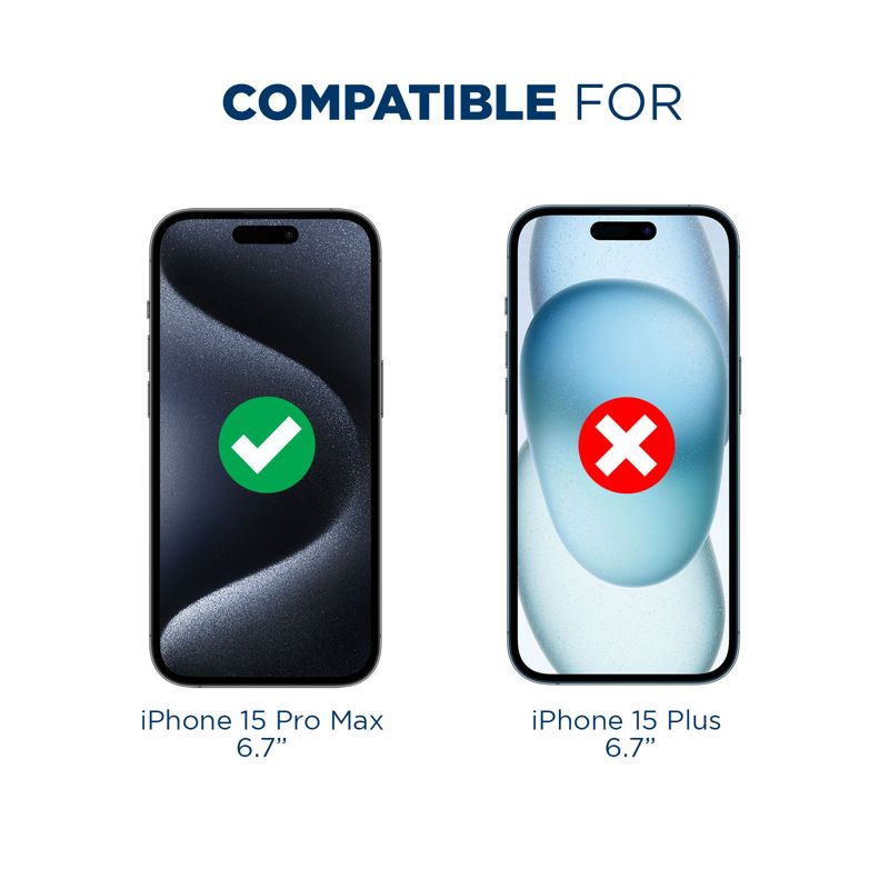 Tech Armor 1 Pack Privacy Screen Protector for iPhone 15 Pro Max Anti-Spy Case Friendly Easy Installation Ballistic Tempered Glass Bubble Free 3D Touch Support [6.7 inch]